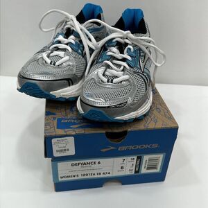 Brooks Defyance 6 Women's Size 7 Running Athletic Shoes Silver Blue With Box